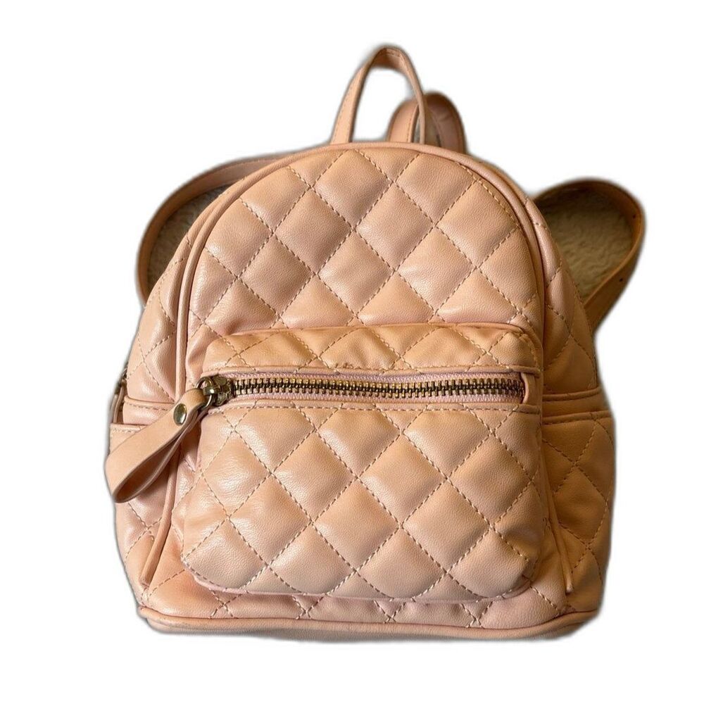 Forever 21 Pink Quilted Mini Backpack Purse Y2K Coquette Kawaii